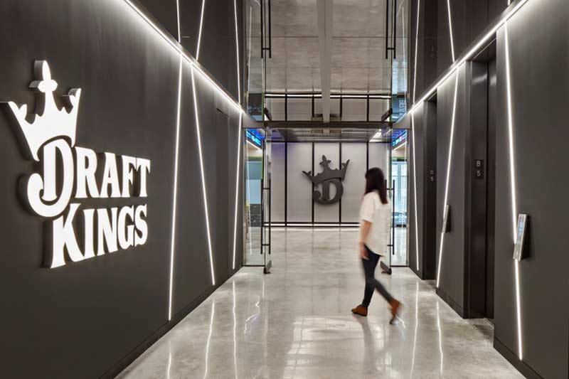 DraftKings Illuminated Dimensional Wall Branding
