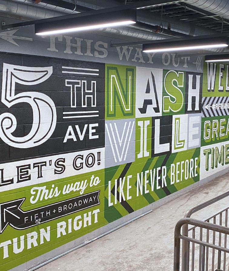 Fifth + Broadway Parking Wall Graphics