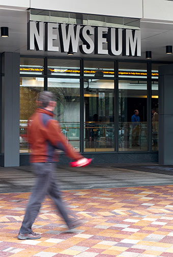Newseum Exterior Branding Signage